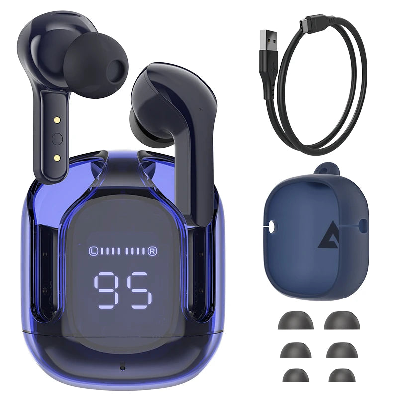 Fone de ouvido sem Fio Bluetooth Esportivo para Jogos com redução de Ruídos Microfone e Capa Grátis